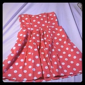 An light pink pokadot dress